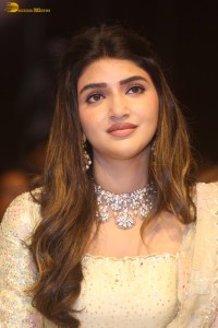 actress Sreeleela shines in a cream color dress at an event