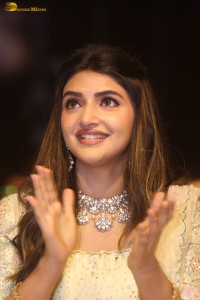 actress Sreeleela shines in a cream color dress at an event