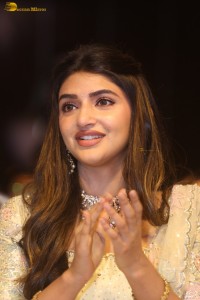 actress Sreeleela shines in a cream color dress at an event