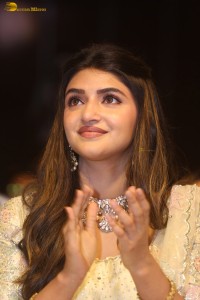 actress Sreeleela shines in a cream color dress at an event