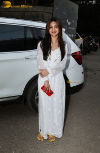telugu actress sreeleela cute in a white dress spotted in mumbai