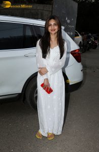 telugu actress sreeleela cute in a white dress spotted in mumbai
