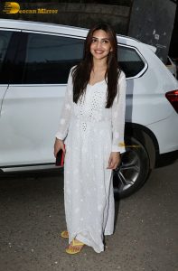telugu actress sreeleela cute in a white dress spotted in mumbai
