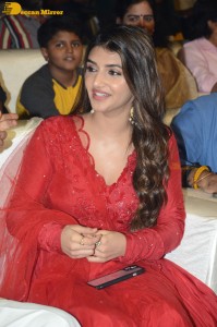 Pelli Sandadi fame Sreeleela in a red dress attending a movie function