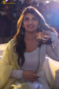 Telugu actress sreeleela in a white salwar dress greeting fans