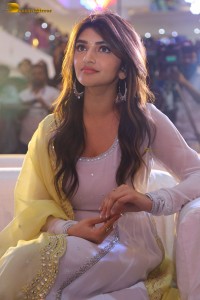 Telugu actress sreeleela in a white salwar dress greeting fans