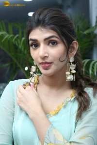 Telugu actress sreeleela in a green salwar