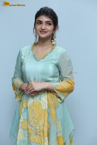 Telugu actress sreeleela in a green salwar