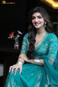 Actress sreeleela in a green dress