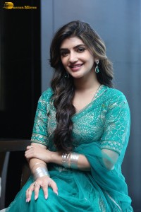 Actress sreeleela in a green dress