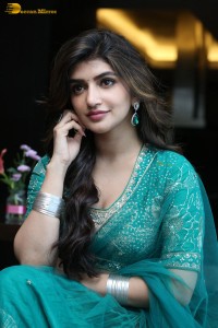 Actress sreeleela in a green dress