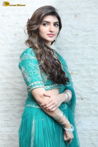 Actress sreeleela in a green dress