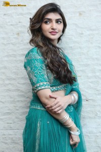 Actress sreeleela in a green dress
