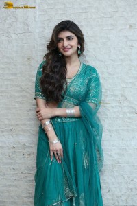 Actress sreeleela in a green dress