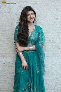 Actress sreeleela in a green dress