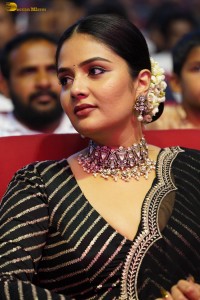 actress sreemukhi beautiful in a black lehenga choli at an event