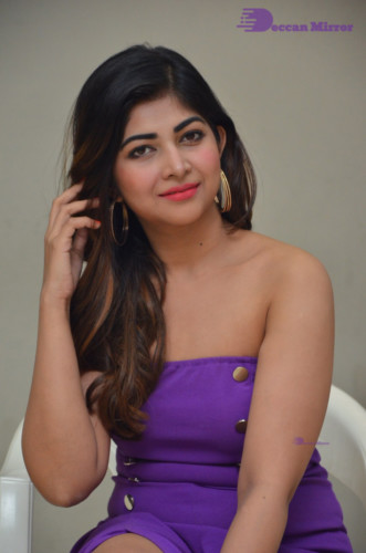 Telugu Actress Srijita Ghosh Photoshoot in a blue dress