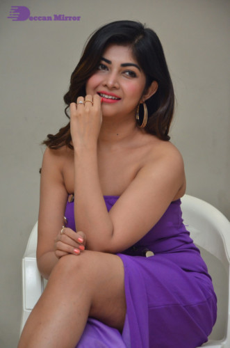 Telugu Actress Srijita Ghosh Photoshoot in a blue dress