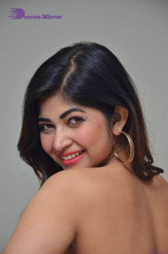 Telugu Actress Srijita Ghosh Photoshoot in a blue dress