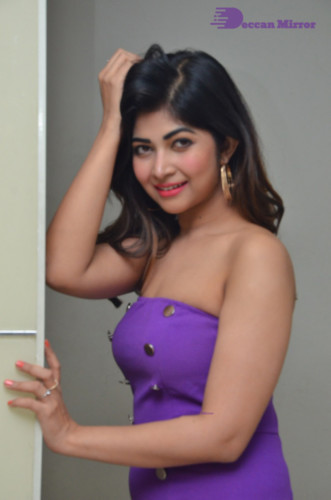 Telugu Actress Srijita Ghosh Photoshoot in a blue dress