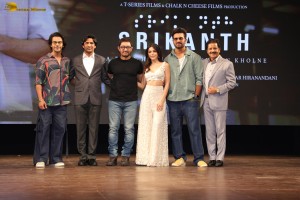 Srikanth Song Launch attended by Rajkummar Rao, Alaya F, Udit Narayan, and Aamir Khan