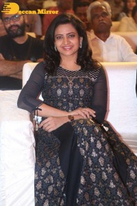 Varsha Bollamma, Indraja and Raj Tarun attend the Pre-Release function of the movie Stand Up Rahul