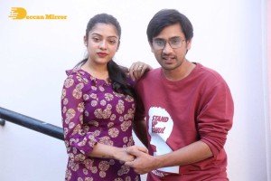 Pictures from Telugu Movie 'Stand Up Rahul' Press Meet - attended by Actors Raj Tarun, Varsha Bollamma, and Director Santo Mohan