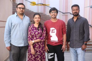 Pictures from Telugu Movie 'Stand Up Rahul' Press Meet - attended by Actors Raj Tarun, Varsha Bollamma, and Director Santo Mohan