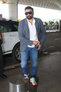 Gadar 2 Star Sunny Deol spotted at Mumbai Airport on Aug 18, 2023