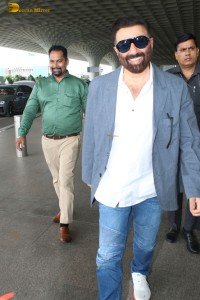 Gadar 2 Star Sunny Deol spotted at Mumbai Airport on Aug 18, 2023