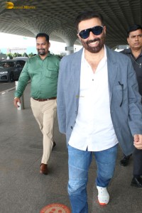 Gadar 2 Star Sunny Deol spotted at Mumbai Airport on Aug 18, 2023