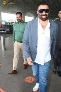 Gadar 2 Star Sunny Deol spotted at Mumbai Airport on Aug 18, 2023