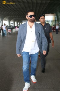 Gadar 2 Star Sunny Deol spotted at Mumbai Airport on Aug 18, 2023