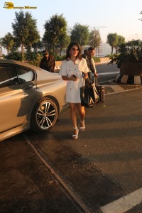 Actress Sunny Leone spotted at Mumbai Airport