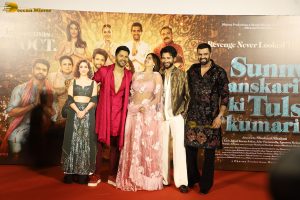 Sunny Sanskari Ki Tulsi Kumari Trailer Launch attended by Varun Dhawan and Janhvi Kapoor