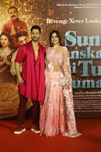 Sunny Sanskari Ki Tulsi Kumari Trailer Launch attended by Varun Dhawan and Janhvi Kapoor