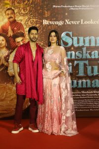 Sunny Sanskari Ki Tulsi Kumari Trailer Launch attended by Varun Dhawan and Janhvi Kapoor