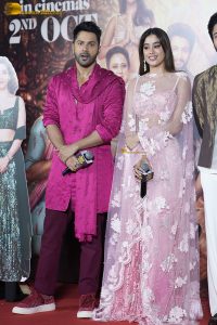 Sunny Sanskari Ki Tulsi Kumari Trailer Launch attended by Varun Dhawan and Janhvi Kapoor