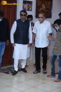 Telugu Superstar Krishna Birthday celebrations attended by his step son Naresh and fans