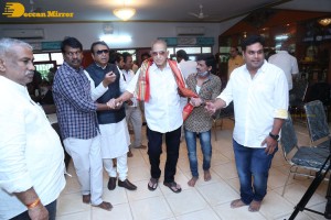 Telugu Superstar Krishna Birthday celebrations attended by his step son Naresh and fans