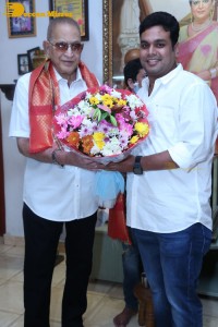 Telugu Superstar Krishna Birthday celebrations attended by his step son Naresh and fans