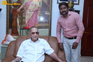 Telugu Superstar Krishna Birthday celebrations attended by his step son Naresh and fans