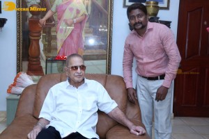 Telugu Superstar Krishna Birthday celebrations attended by his step son Naresh and fans