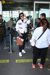 actress and former miss universe Sushmita Sen stylish look at mumbai airport
