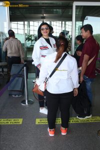 actress and former miss universe Sushmita Sen stylish look at mumbai airport