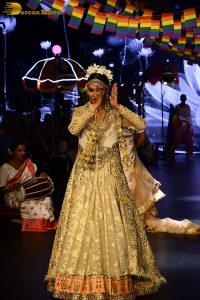 former miss universe and bollywood actress Sushmita Sen ramp walk at a fashion show