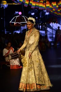 former miss universe and bollywood actress Sushmita Sen ramp walk at a fashion show