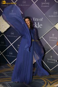 former miss universe and actress sushmita sen pretty in a blue dress