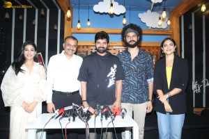 Swag success celebration attended by Sree Vishnu, Ritu Varma, and Daksha Nagarkar
