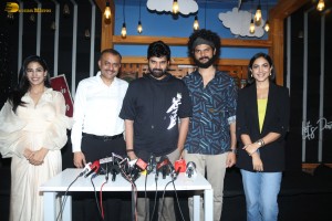 Swag success celebration attended by Sree Vishnu, Ritu Varma, and Daksha Nagarkar